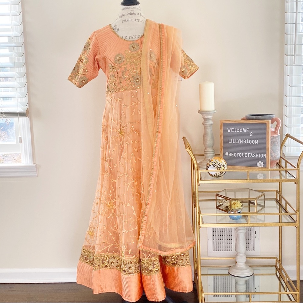 Bollywood beaded anarkali maxi dress